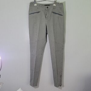 Peruvian Connection Gray Zipper Detail Pants